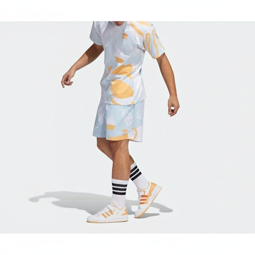 Adidas AOP Abstract Print Shorts Blue