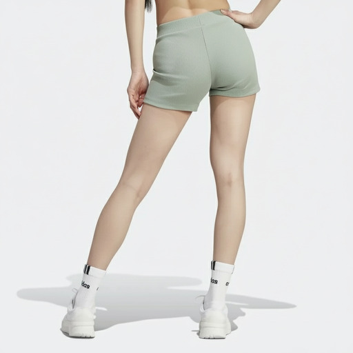 Adidas Ribbed Sage Green Shorts