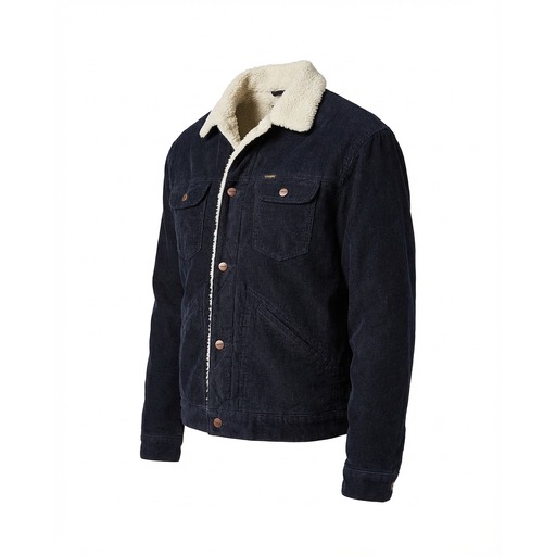 Wrangler Sherpa Collar Denim Jacket Navy