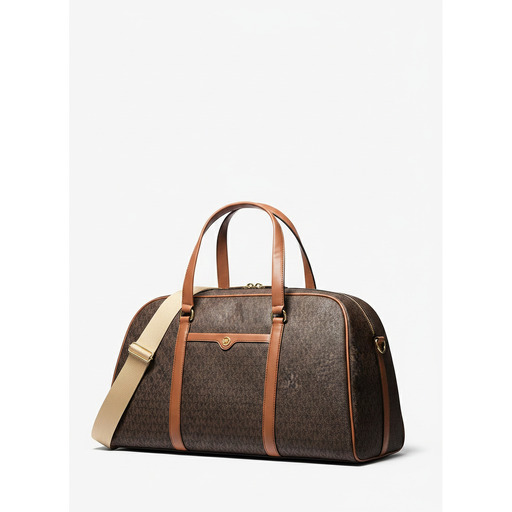 Michael Kors Brown Signature Travel Duffle Bag