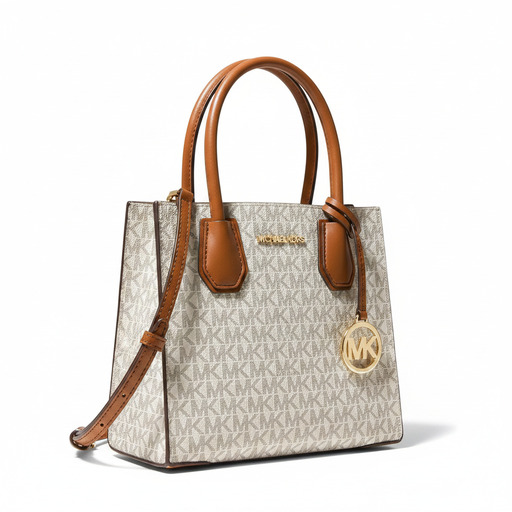 Michael Kors Mercer Signature Handbag Vanilla