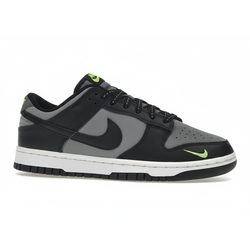 Nike Dunk Low Black Cool Grey Volt Mini Swoosh