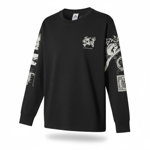 Nike Graphic Print Longsleeve Black