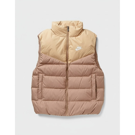 Nike Two-Tone Puffer Vest Beige Brown
