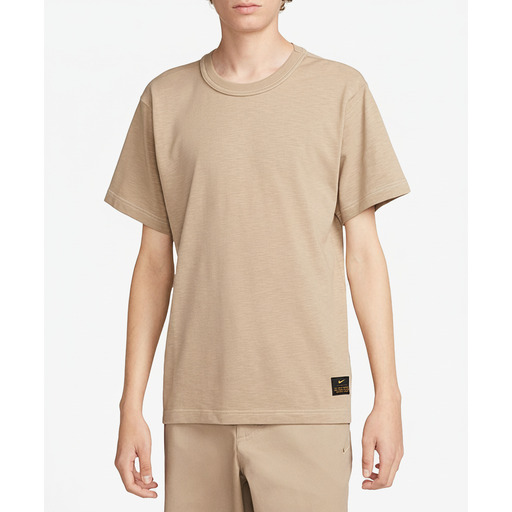 Short-Sleeve Knit Top Beige