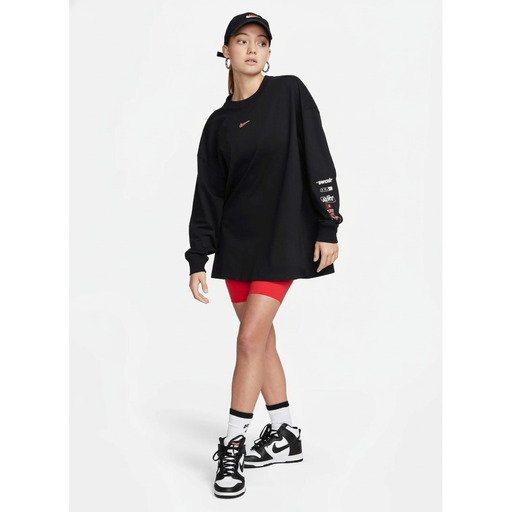 Nike Oversized Black Sweatshirt Text Graphics