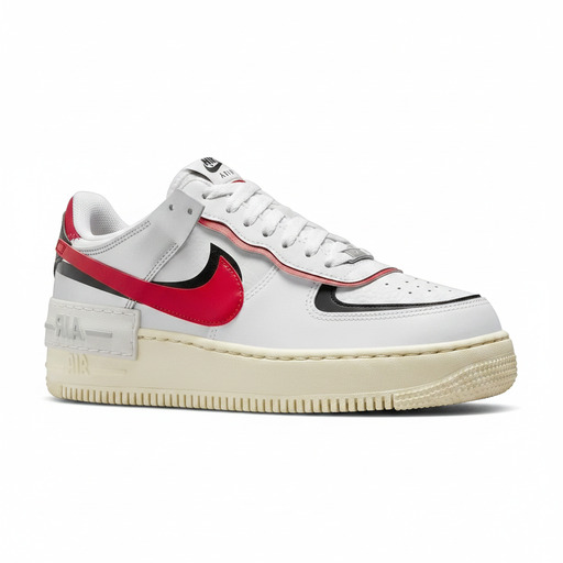 Nike Air Force 1 Low Shadow White Silver Gym Red