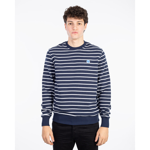 NORTH SAILS Crewneck Sweathsirt With Stripes - Sudadera