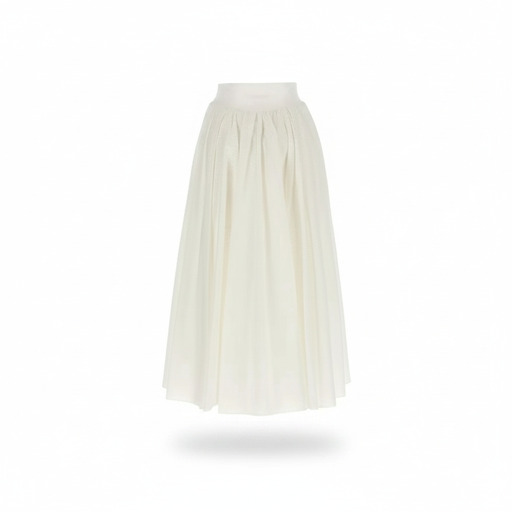 Philosophy White Tulle Maxi Skirt Cream