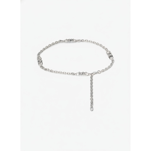 Michael Kors Rrip Silver Chain Belt Roman Numerals