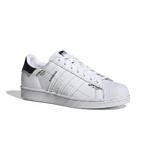 Adidas Superstar White Sneakers Black Heel