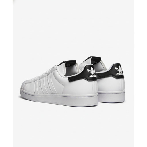 Adidas Superstar White Sneakers Black Heel
