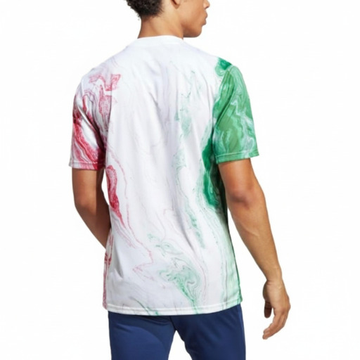 Adidas Marbled Football Jersey White Green Red