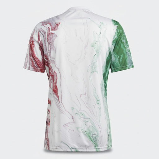 Adidas Marbled Football Jersey White Green Red