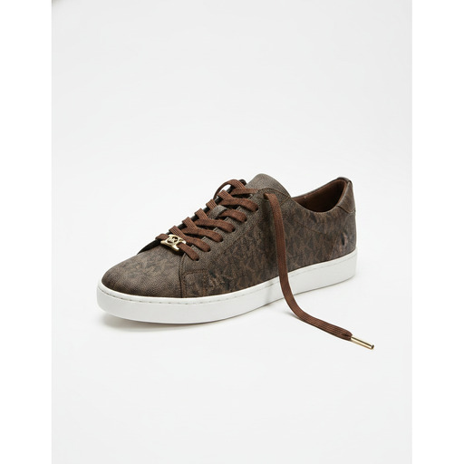 Michael Kors Keaton Snake Print Sneakers Brown