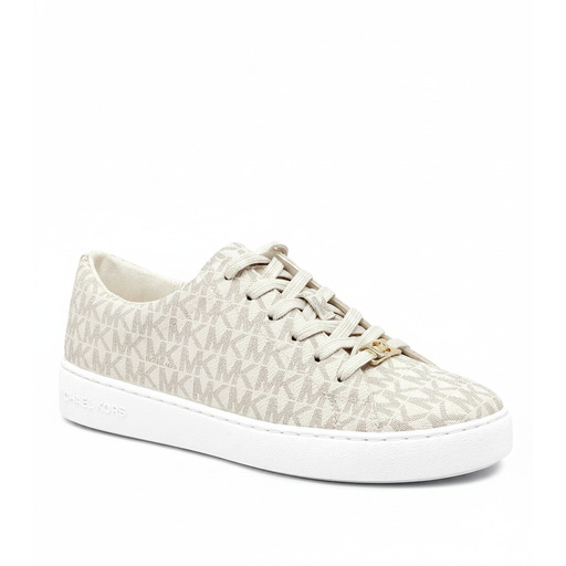 Michael Kors Logo Print Lace-Up Sneakers Vanilla