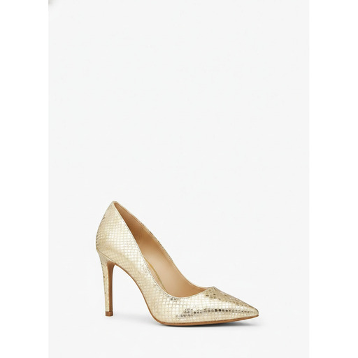 Michael Kors Alina Pointed Toe Pumps Pale Gold