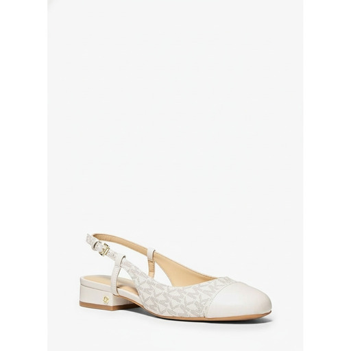 Michael Kors Perla White Slingback Flats