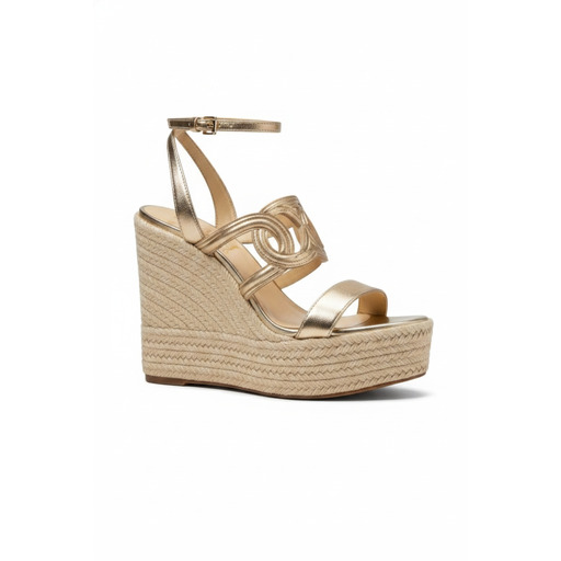 Michael Kors Espadrille Wedge Sandals Pale Gold
