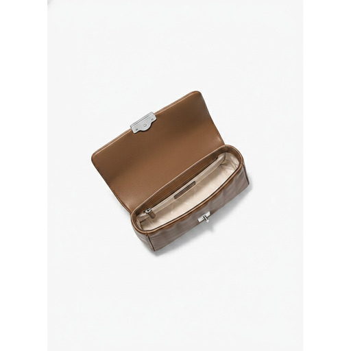 Michael Kors Quilted Chain Shoulder Bag Brown