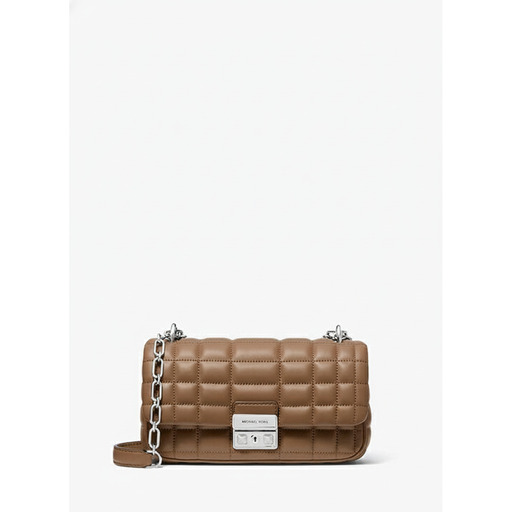 Michael Kors Quilted Chain Shoulder Bag Brown