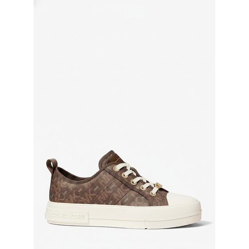 Michael Kors Canvas Low Top Sneakers Brown