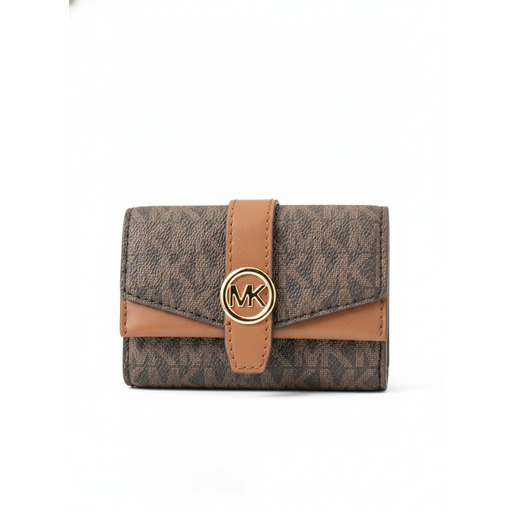 Michael Kors Portofol Greenwich Signature Trifold Wallet Brown