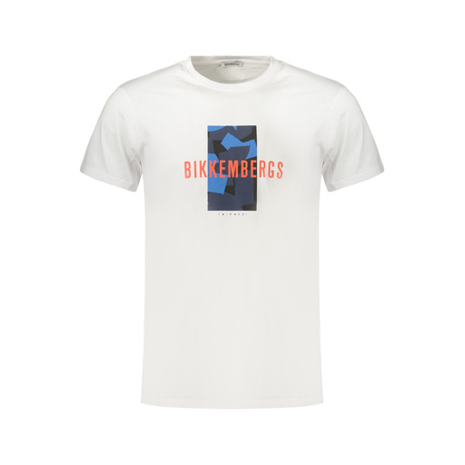 BIKKEMBERGS T-SHIRT MANICHE CORTE UOMO BIANCO