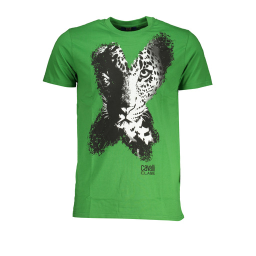 CAVALLI CLASS T-SHIRT MANICHE CORTE UOMO VERDE