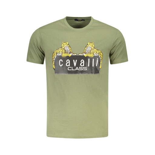 CAVALLI CLASS T-SHIRT MANICHE CORTE UOMO VERDE