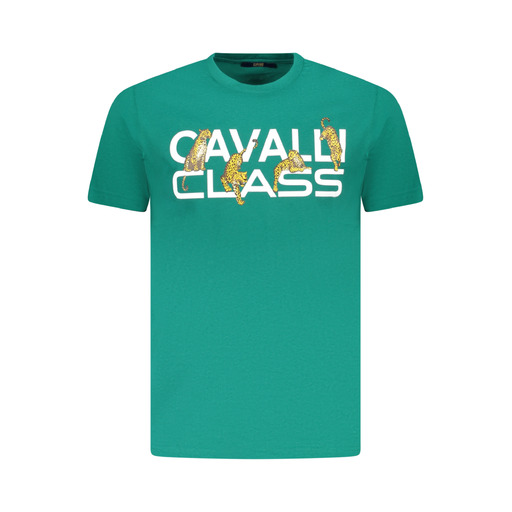 CAVALLI CLASS T-SHIRT MANICHE CORTE UOMO VERDE