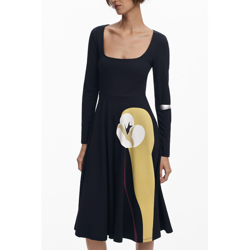 DESIGUAL ABITO LUNGO DONNA NERO