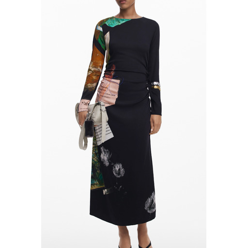 DESIGUAL ABITO LUNGO DONNA NERO
