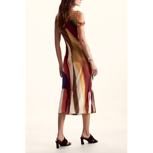 DESIGUAL ABITO LUNGO DONNA MARRONE