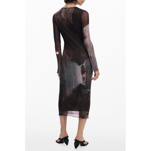 DESIGUAL ABITO LUNGO DONNA MARRONE