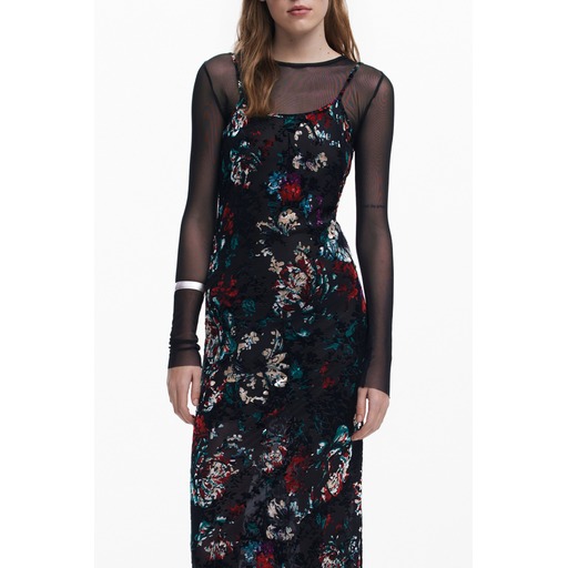 DESIGUAL ABITO LUNGO DONNA NERO