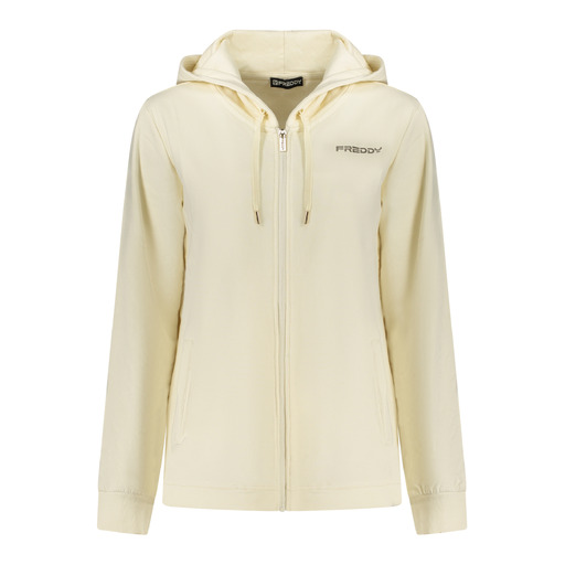 FREDDY FELPA CON ZIP DONNA BIANCO