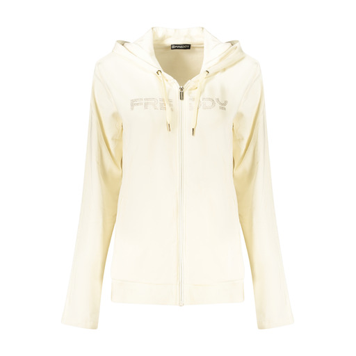 FREDDY FELPA CON ZIP DONNA BIANCO