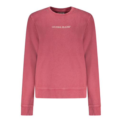 GUESS JEANS FELPA SENZA ZIP DONNA ROSSO