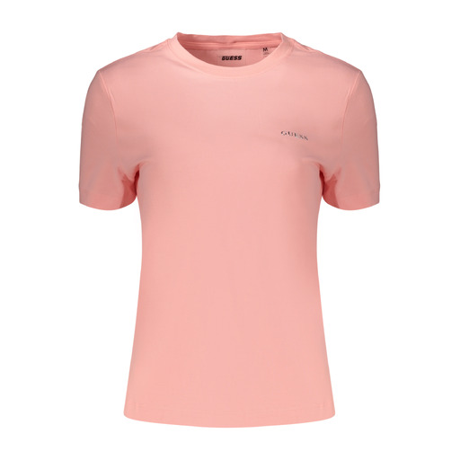 GUESS JEANS T-SHIRT MANICHE CORTE DONNA ROSA