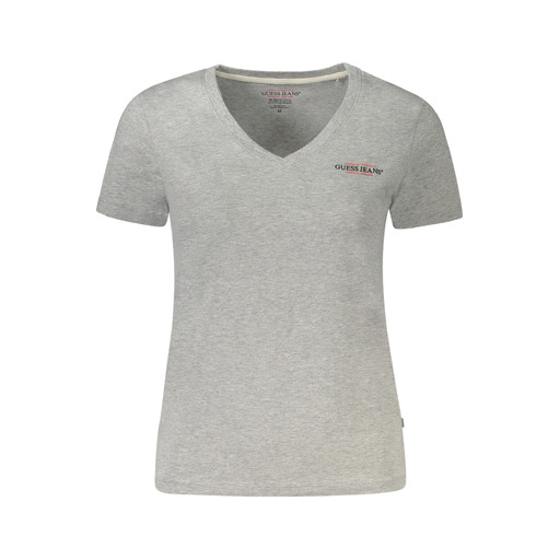 GUESS JEANS T-SHIRT MANICHE CORTE DONNA GRIGIO