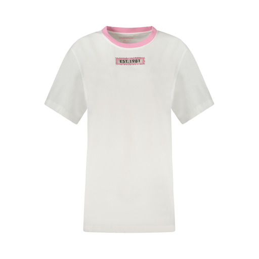 GUESS JEANS T-SHIRT MANICHE CORTE DONNA BIANCO