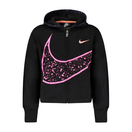 NIKE FELPA CON ZIP BAMBINA NERO
