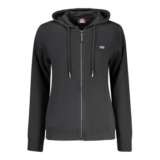 NORWAY 1963 FELPA CON ZIP DONNA NERO