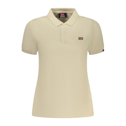 NORWAY 1963 POLO MANICHE CORTE DONNA BEIGE