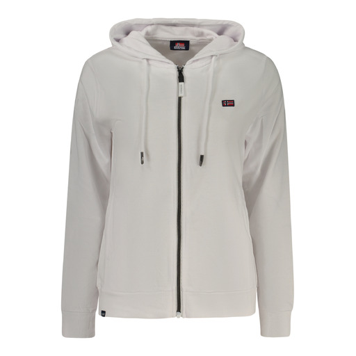NORWAY 1963 FELPA CON ZIP DONNA BIANCO