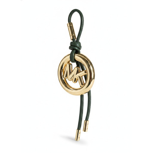 Michael Kors Çantë Mk Logo Gold Keychain Charm Green