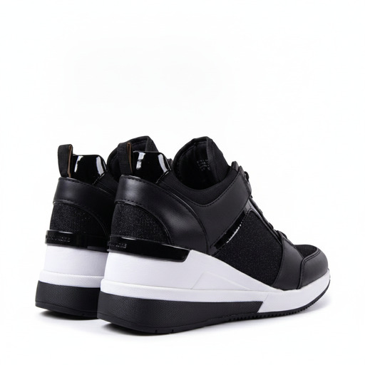 Michael Kors Georgie Black Wedge Sneaker