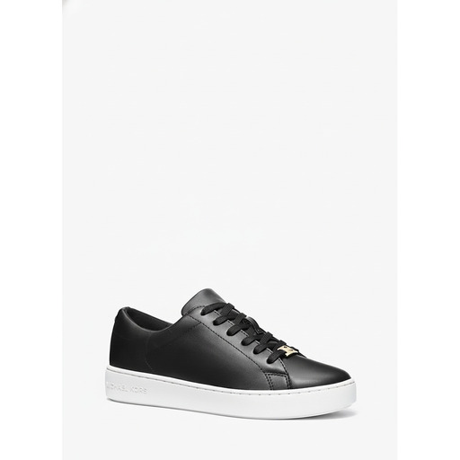 Michael Kors Keaton Black Leather Lace-Up Sneaker