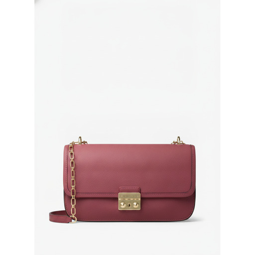 Michael Kors Çantë Sloan Large Leather Shoulder Bag Mulberry